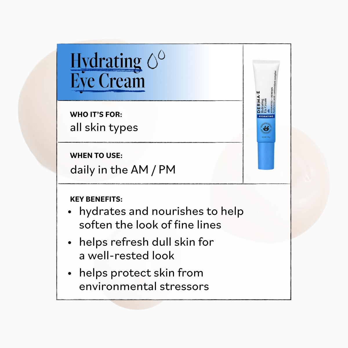 Derma E jar beside coin for size and scale to convey 0.5 oz compactness