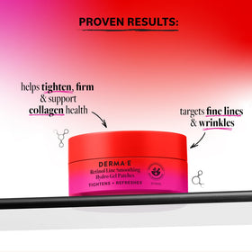 Derma E close-up of hydrogel patch texture illustrating soothing hydration