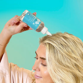Derma E ingredient label closeup showing acids and botanical blend clarity