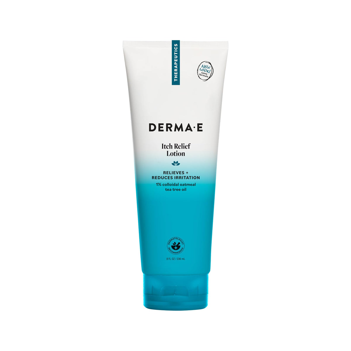 Derma E front packaging showing bottle and label with calming benefit