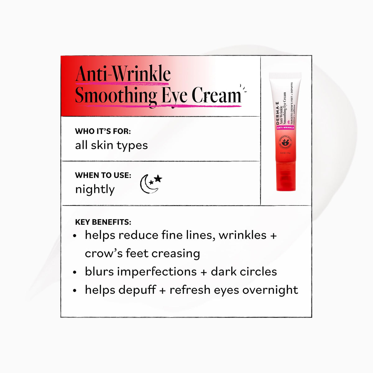 Derma E jar held in hand demonstrating compact size and travel-friendly benefit