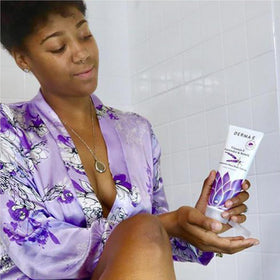 Derma E on bathroom counter for daily skincare routine inspiration