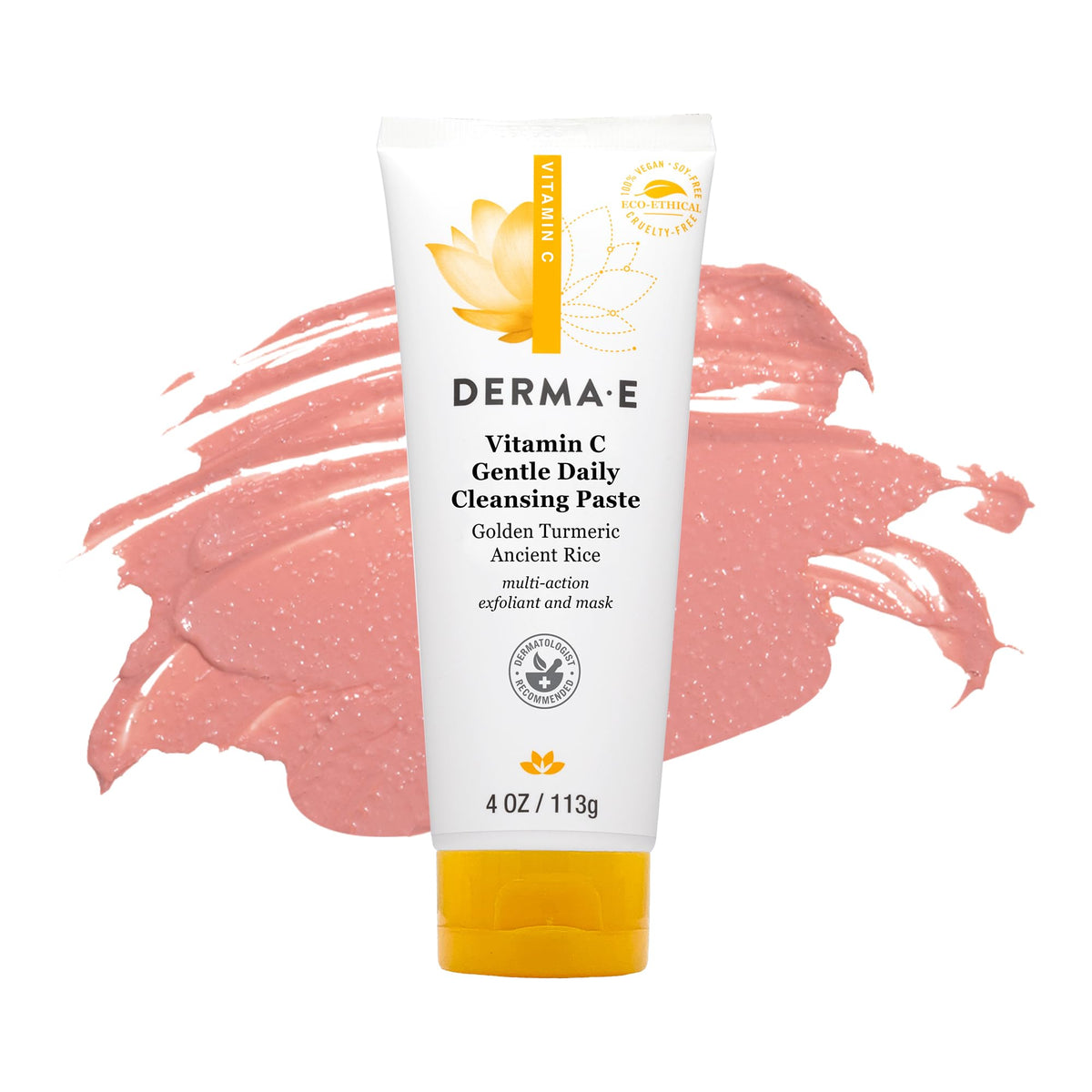 Derma E lifestyle bathroom routine with cleanser for daily bright skin