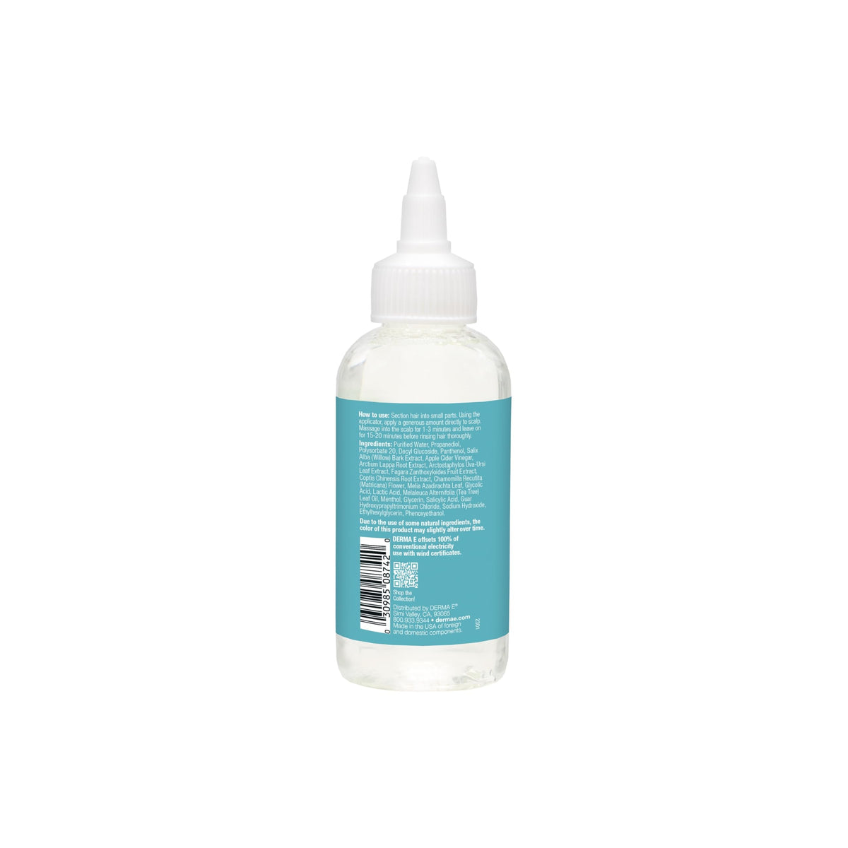 Derma E on bathroom shelf with towels showing clean routine lifestyle