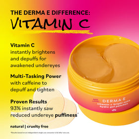 Derma E placed on bathroom vanity showing daily routine compatibility