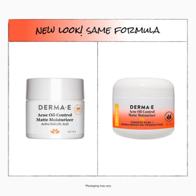 derma e applied on hand demonstrating easy absorption and mattifying effect