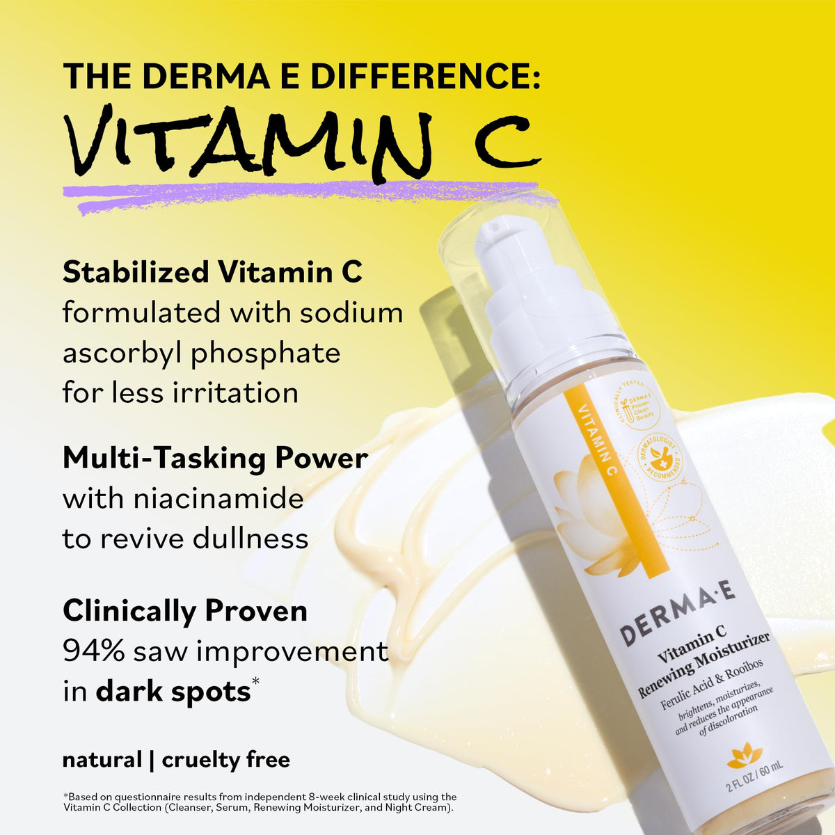 Derma E moisturizer worn under makeup in lifestyle setting for layering benefit