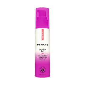 DERMA E front packaging showing product and clean-beauty branding benefits