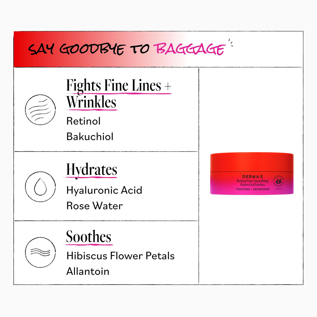 Derma E open box revealing all 30 pairs for consistent nightly use