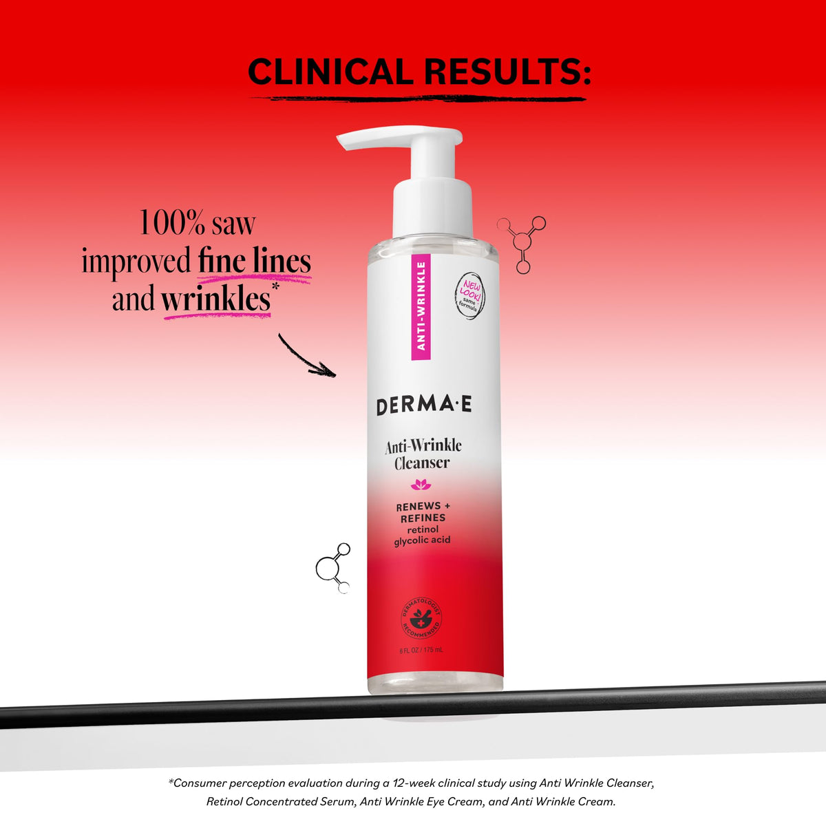 Derma E pump closeup highlighting dispenser for controlled product use