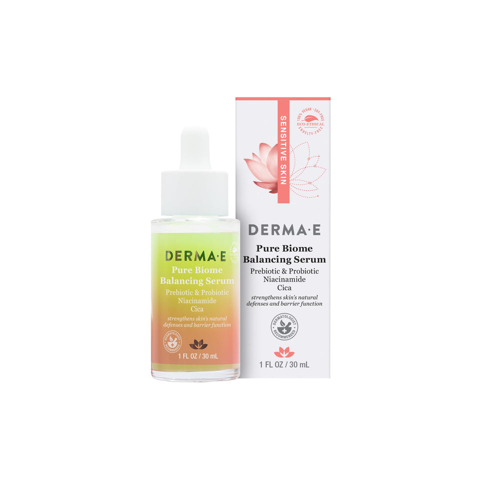 Derma E front packaging shows clean label and product benefit