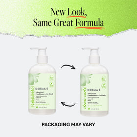 Derma E Ramos being finger-combed through curls to show detangling and reduced breakage