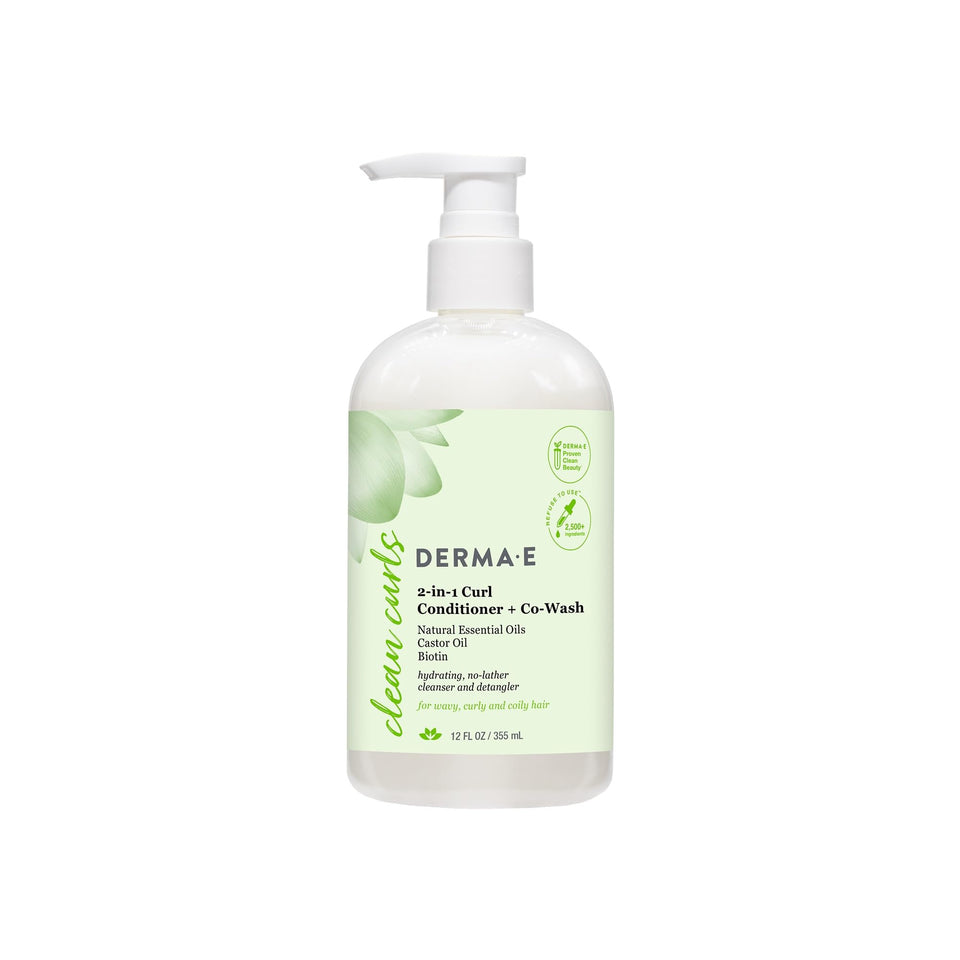 Derma E Ramos front label showing product name and curl focus for easy identification