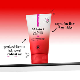 Derma E scrub texture close-up highlighting gentle exfoliant particles