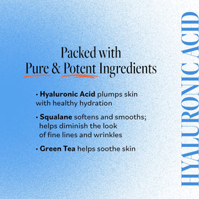 Derma E applying serum to cheek demonstrating quick absorption and dewy glow