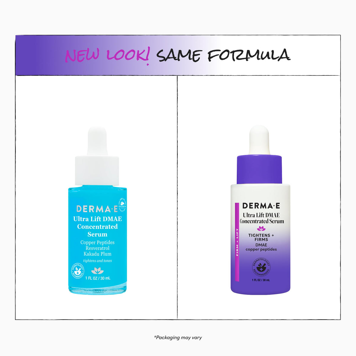 DERMA E serum dispensed on hand to show amount and coverage benefit