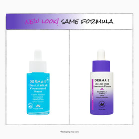 DERMA E serum dispensed on hand to show amount and coverage benefit
