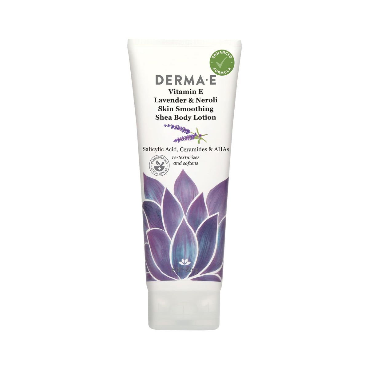 Derma E front packaging showing clean label and benefits