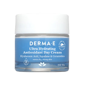 DERMA E close-up of cream texture highlighting hydration