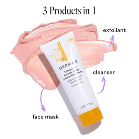Derma E turmeric ingredient visual highlighting natural brightening benefit