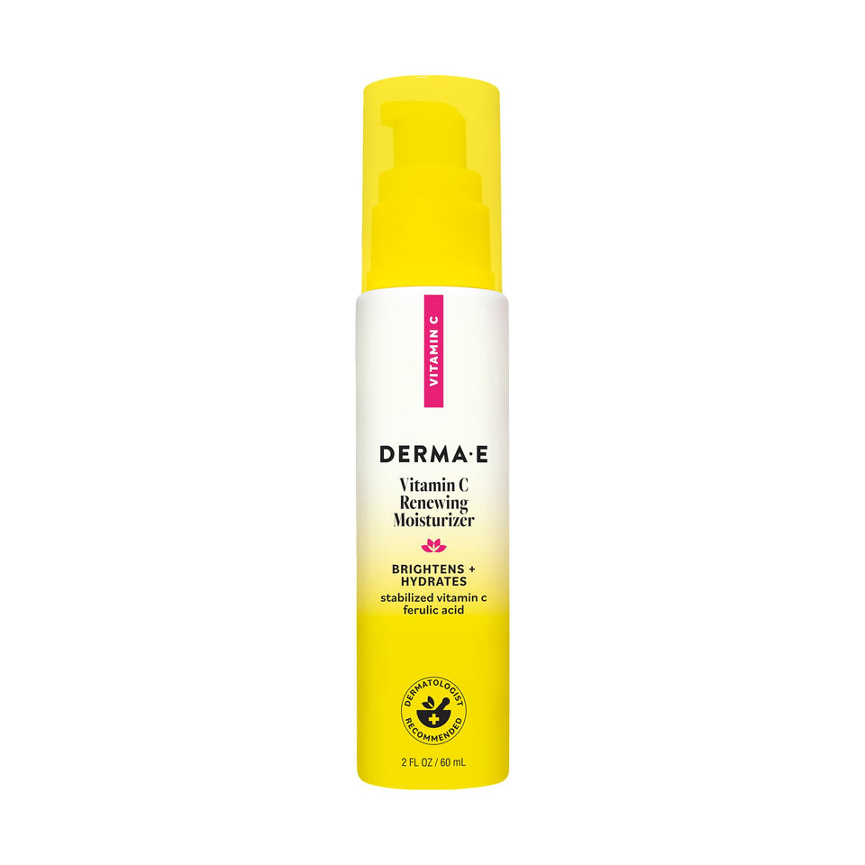 Derma E front packaging showing 2 oz tube and brightening benefit