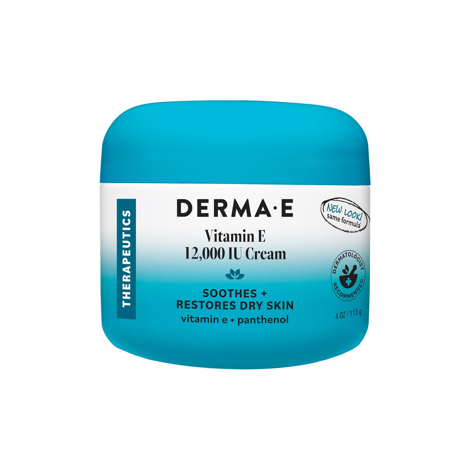 Derma E front packaging showing jar and label with clear moisturizer benefits