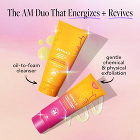DERMA E back label listing stabilized vitamin C and gentle exfoliants