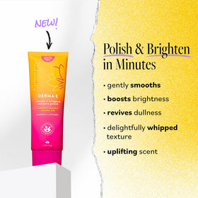 DERMA E whipped texture in jar illustrating lightweight, airy polish
