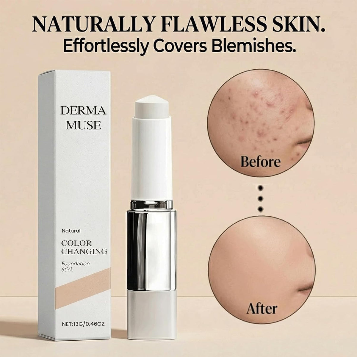 DERMA MUSE detachable dual-ended brush bristles detail for streak-free application
