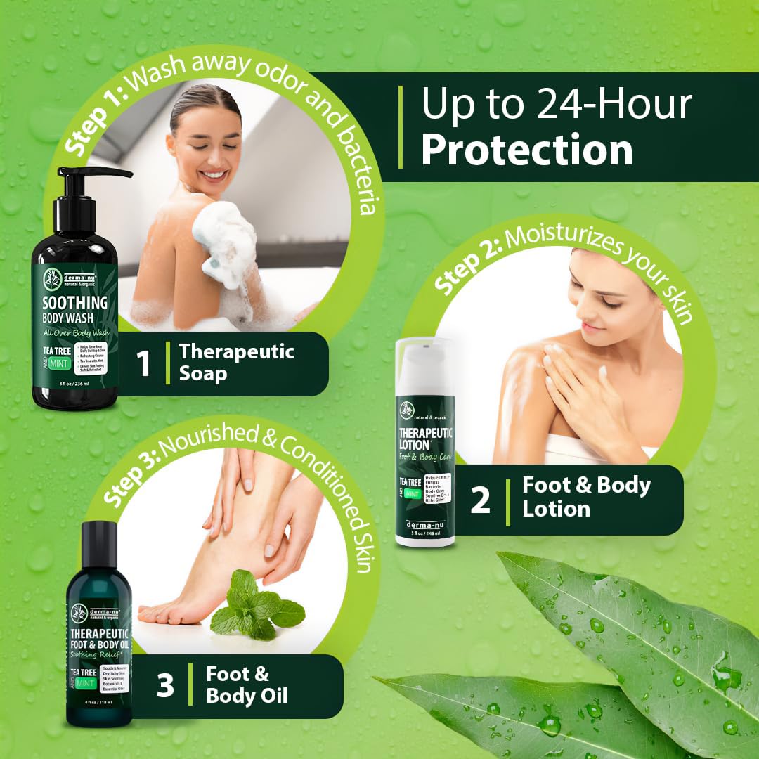 Derma-Nu lifestyle image with athlete post-workout showing odor-control benefit