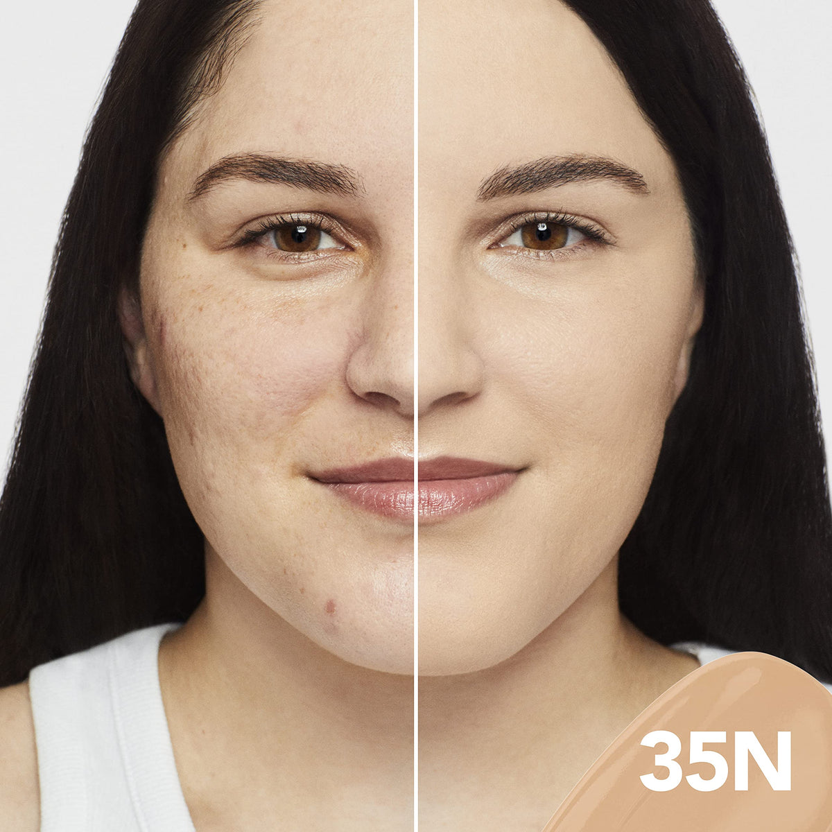 Dermablend texture closeup revealing smooth blendable finish