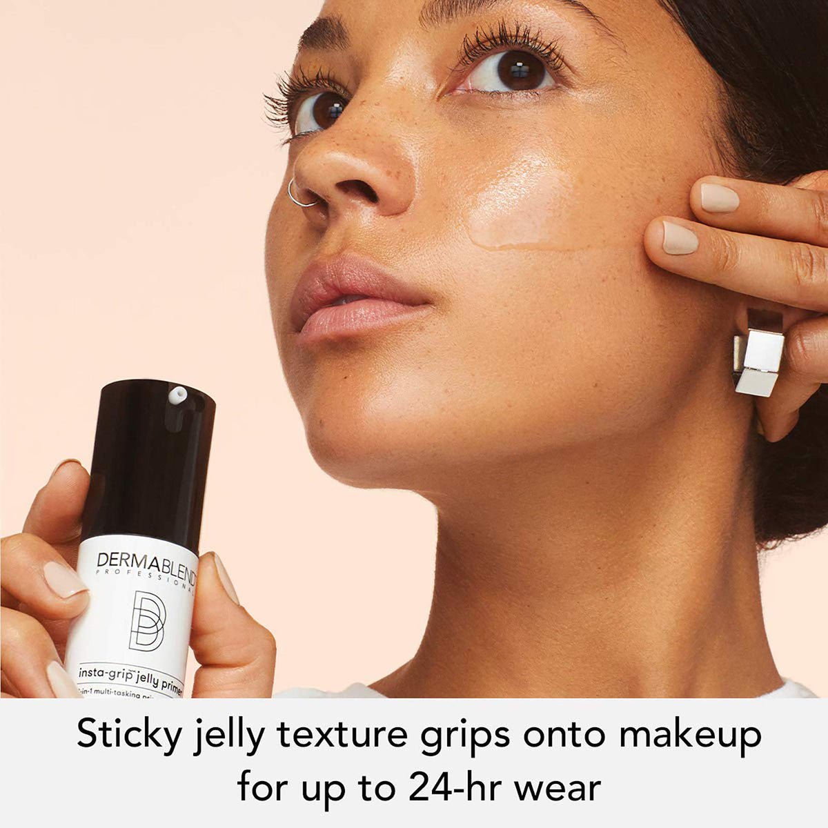 Dermablend clear jelly texture close-up showing lightweight hydration