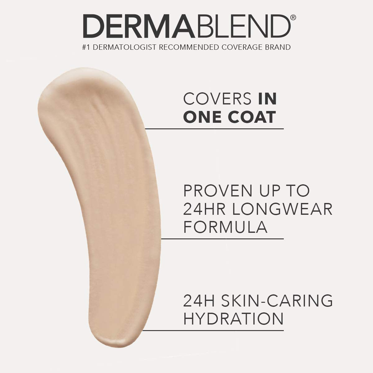 Dermablend concealer open with applicator tip ready for precise placement