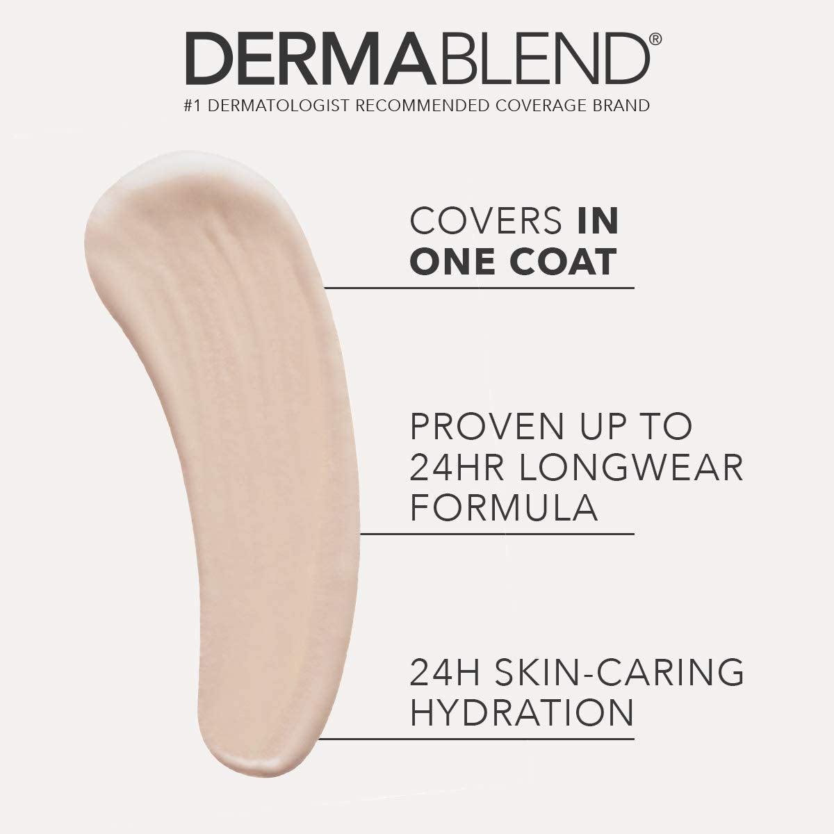 Dermablend XL applicator close-up for precise, effortless placement