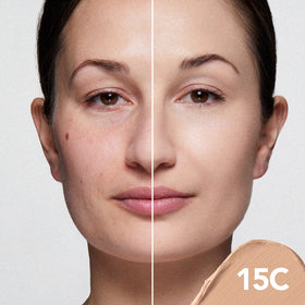 Dermablend cream texture swipe illustrating smooth blendability and non-cakey finish