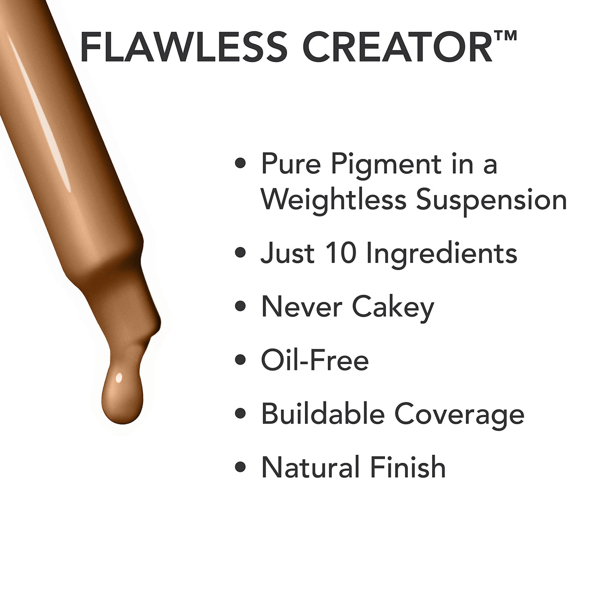 Dermablend foundation texture blended on skin showcasing smooth, breathable finish