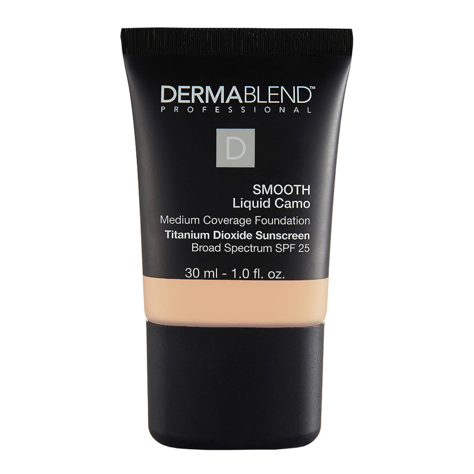 Dermablend front packaging showing bottle and shade, delivers reliable coverage