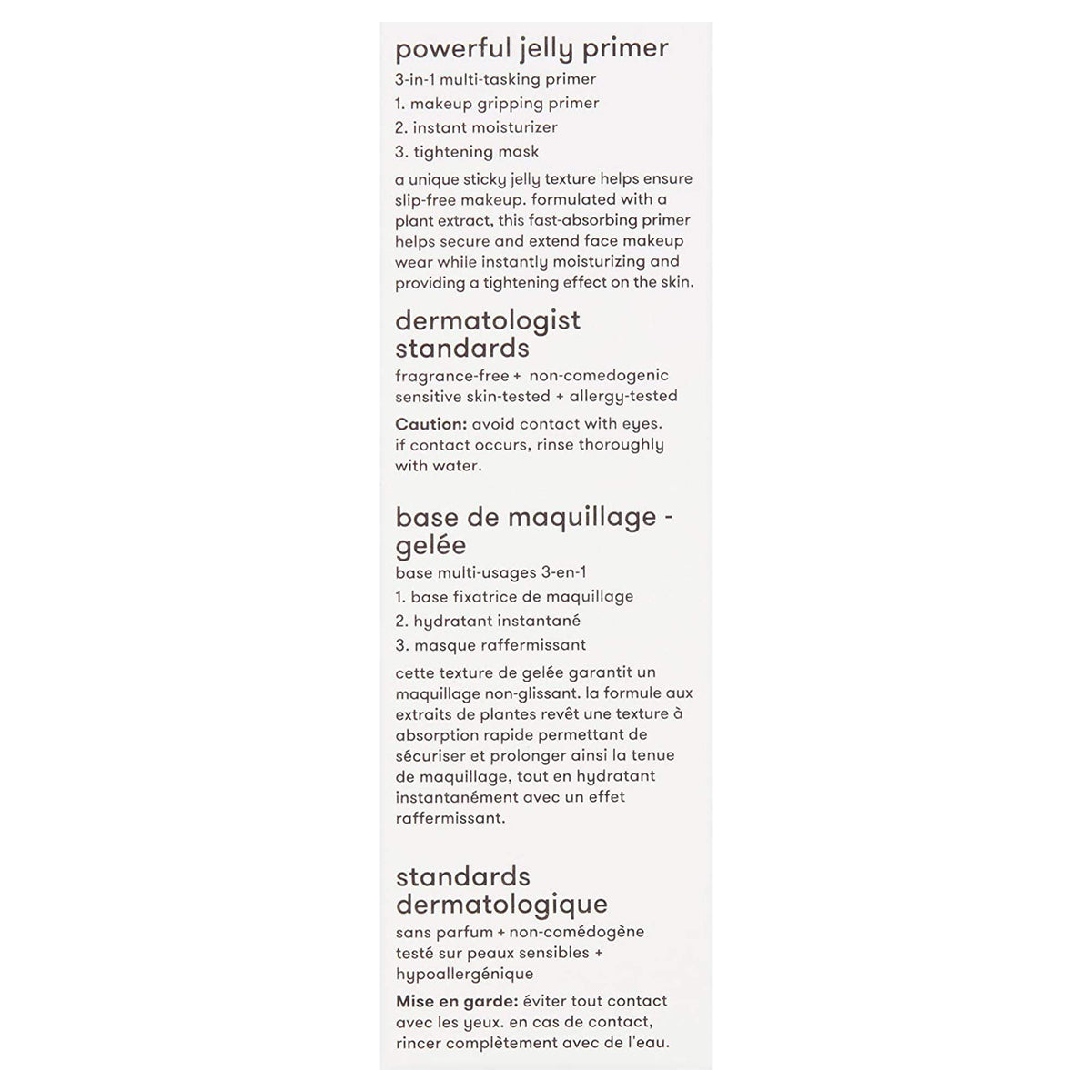 Dermablend label close-up highlighting silicone-free and cruelty-free formula