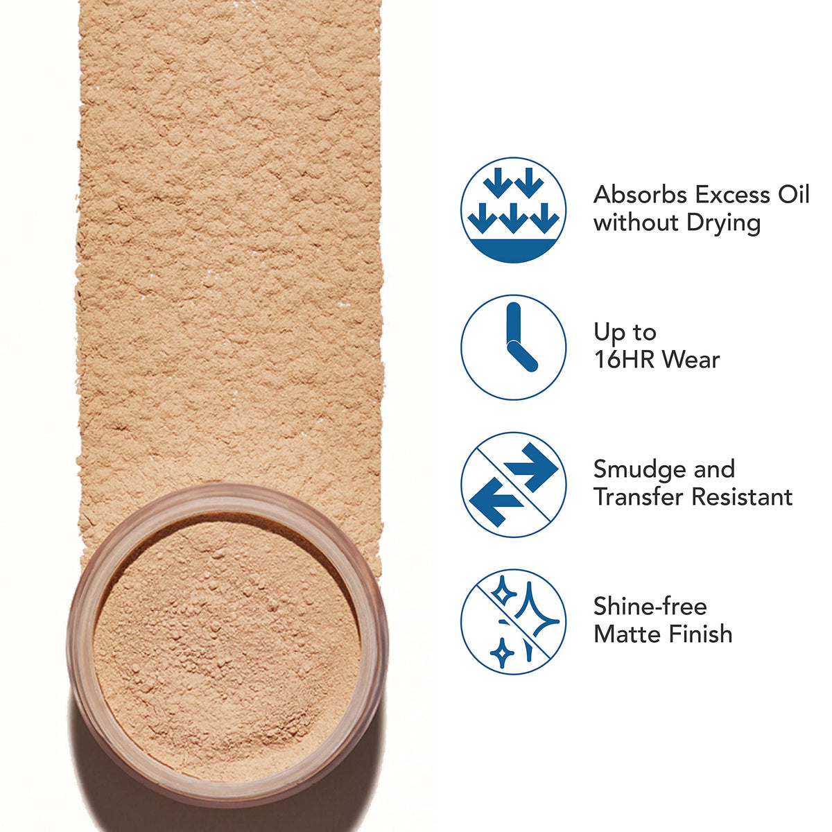 Dermablend open sifter top view revealing fine powder and easy dispensing benefit