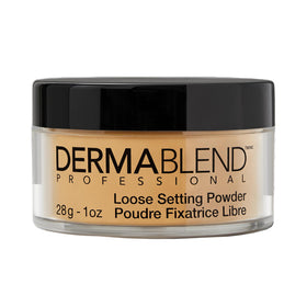 Dermablend powder front packaging shows product and benefits