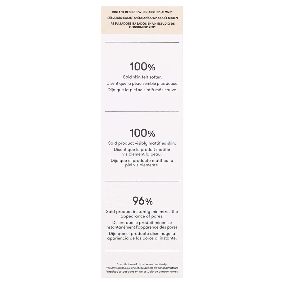 Dermablend ingredient label close-up showing minimal, skin-friendly formulation