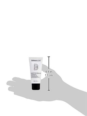 Dermablend primer next to a ruler showing 1.0 fl oz size for scale