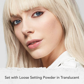 Dermablend powder texture close-up highlights fine micronized finish