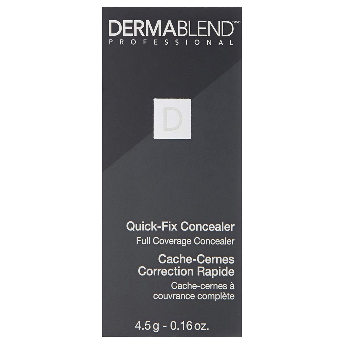 Dermablend concealer in hand for size comparison and convenient portability benefit