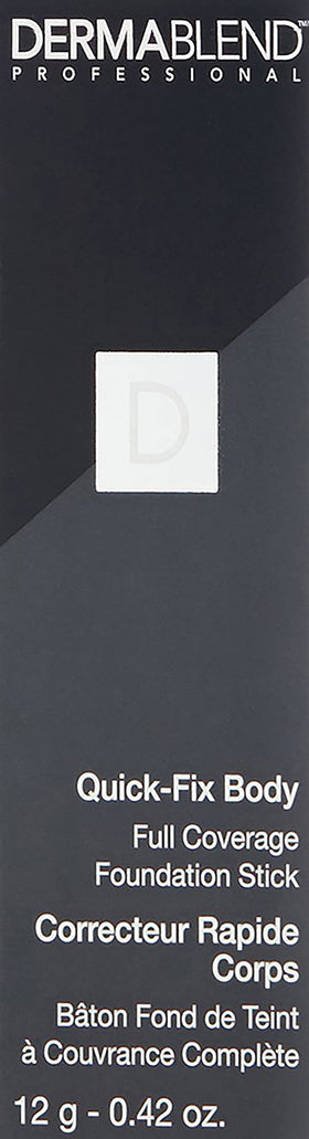Dermablend label close-up highlighting sensitive-skin friendly benefit
