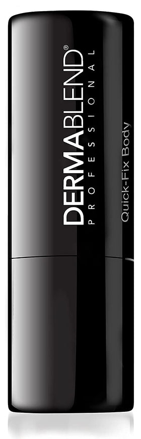 Dermablend stick next to loose setting powder illustrating longer wear benefits