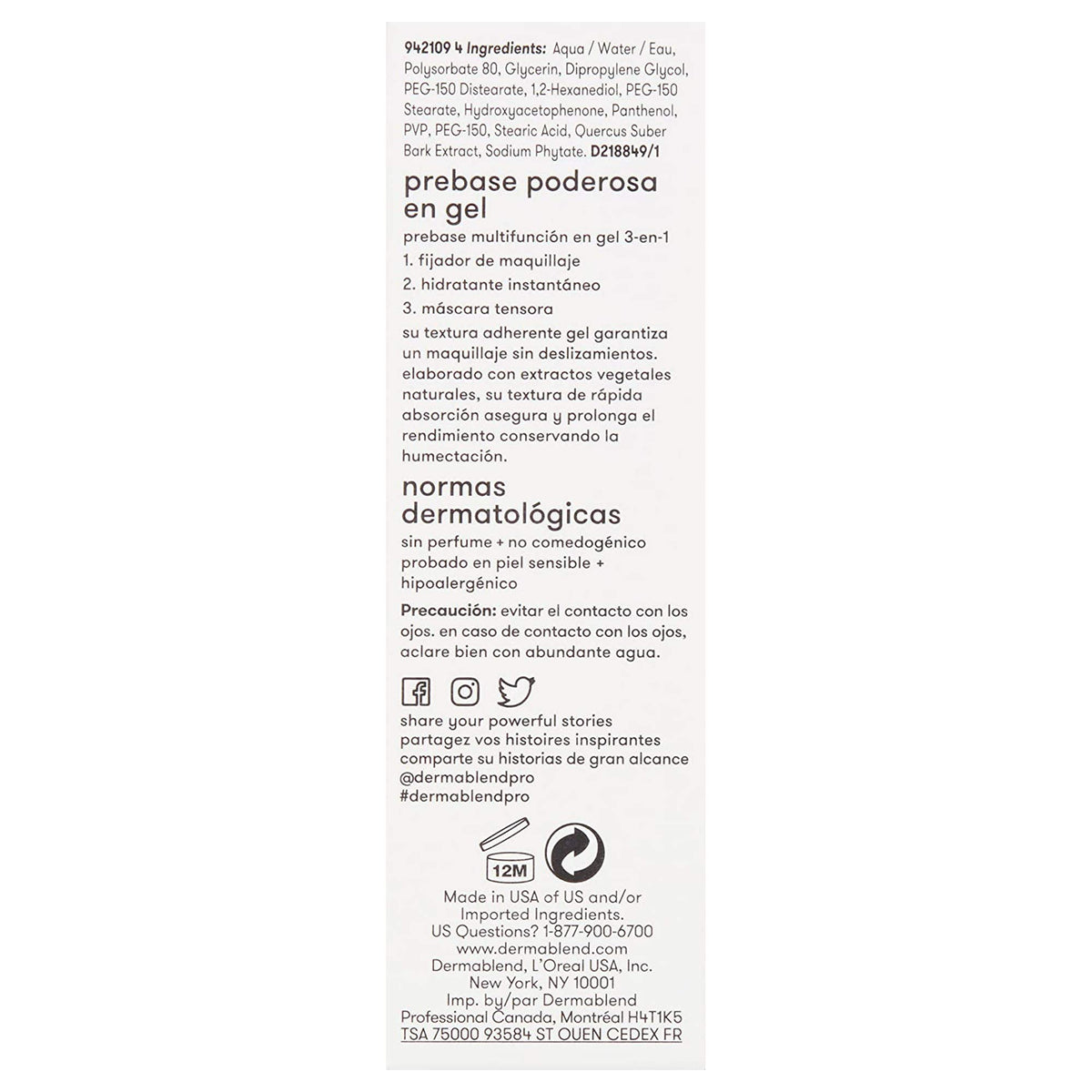 Dermablend primer inside a travel bag ready for on-the-go touchups