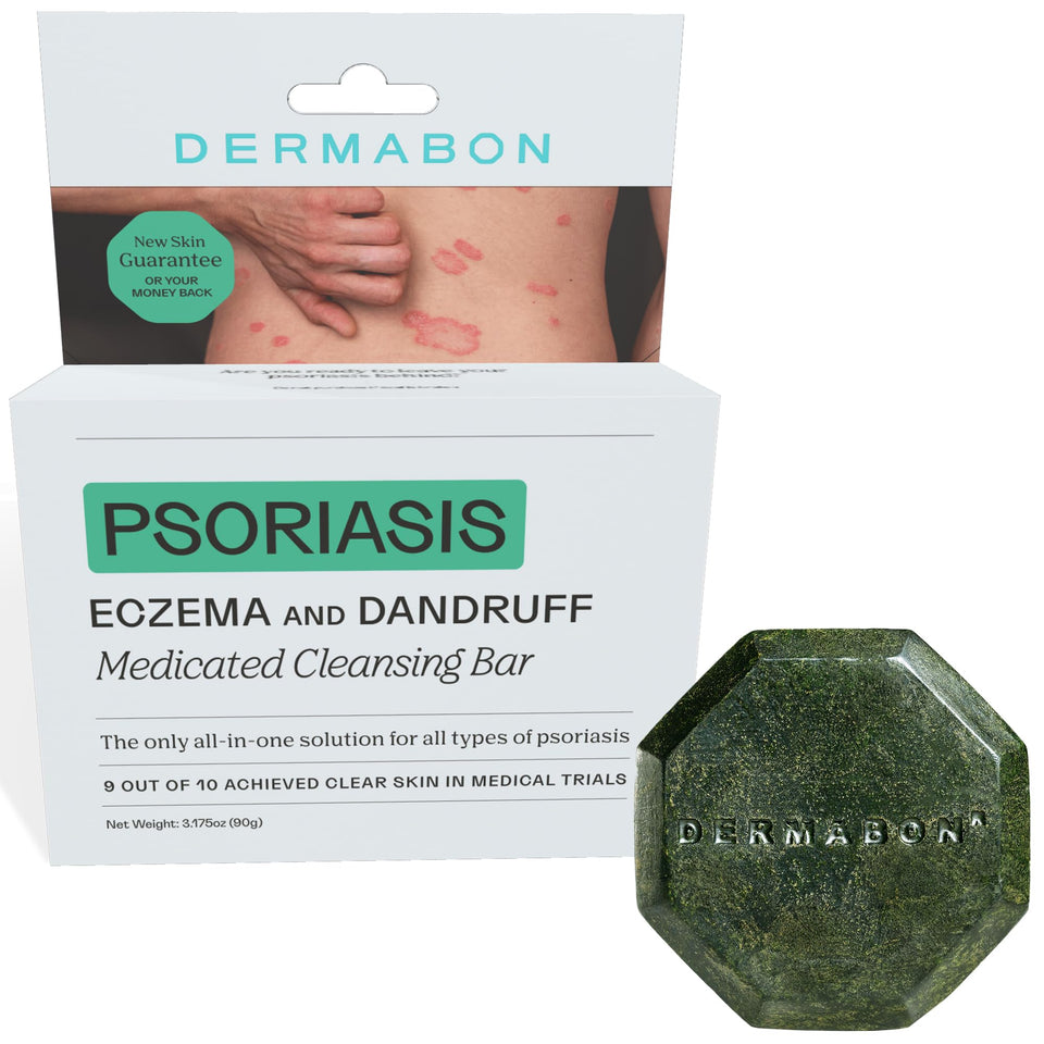 Dermabon front packaging showing the soap bar and benefits
