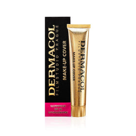 Dermacol front packaging shade 211 showing tube and label, clear product ID and benefit