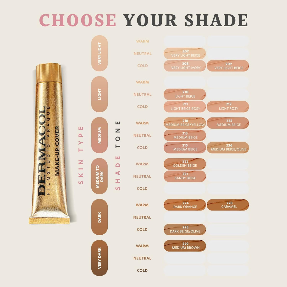 Dermacol finished daytime makeup look showing long-wear, matte benefit